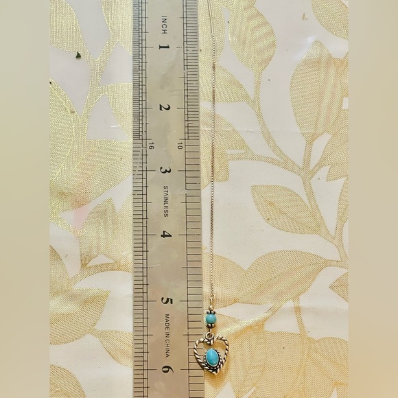 Native American Navajo Sleeping Beauty Turquoise Sterling Silver Earrings Sign - Picture 6 of 7